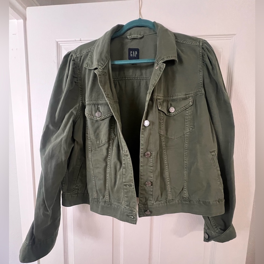 GAP olive green denim jacket